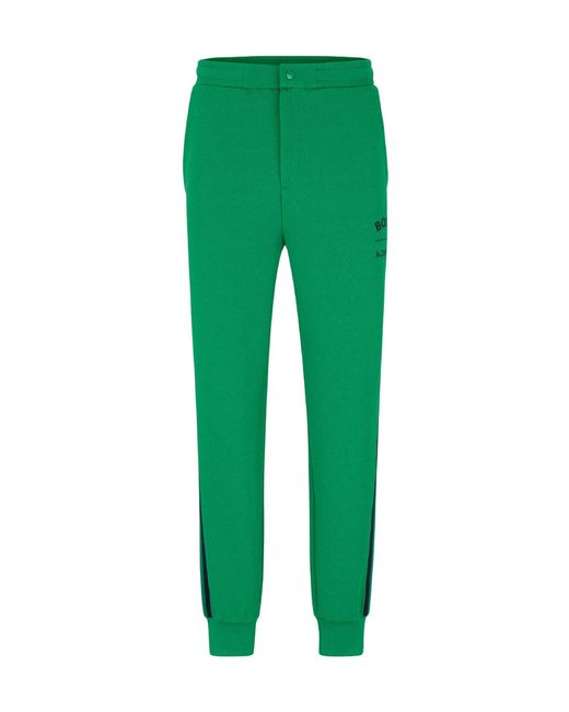 Boss Green Striped Track Pants for men