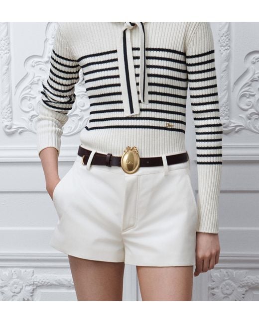 Dior White Médaillon Shorts