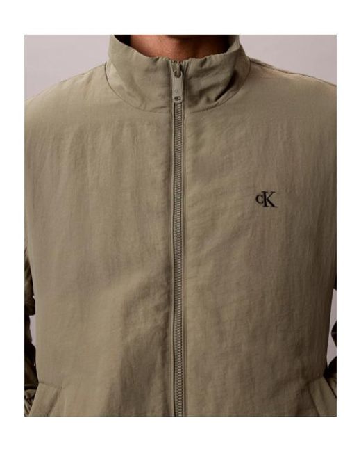 Calvin Klein Blue Padded Nylon Zip-Up Jacket for men