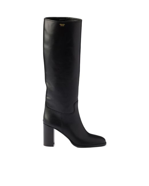 Prada Black Leather Boots