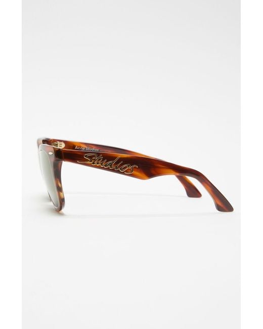 Acne Green Square-Frame Sunglasses