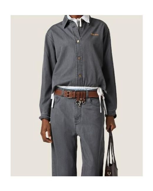 Miu Miu Gray Chambray Shirt