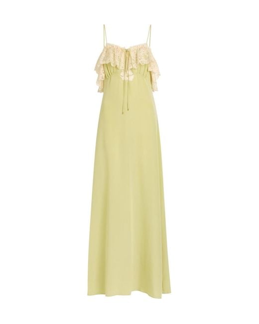 Chloé Yellow Wave Lace Dress