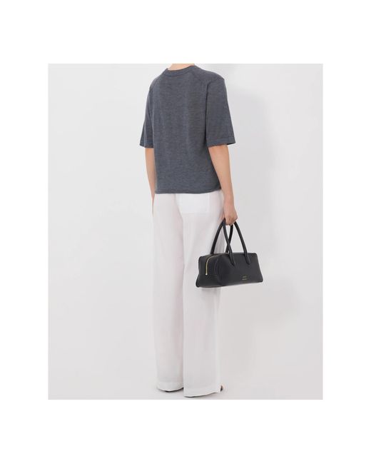Loulou de Saison Gray Nala 01 Boxy Short Sleeve Top