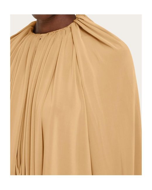 Ferragamo Natural Long-Sleeve Blouse