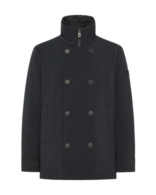 Peuterey Black Militao Double-Breasted Jacket for men