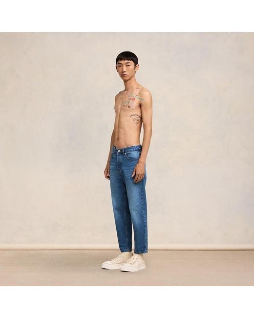 AMI Blue Ami Straight-Leg Jeans for men