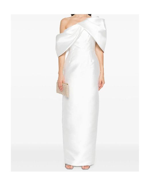 Solace London White London Bow Detail Dress