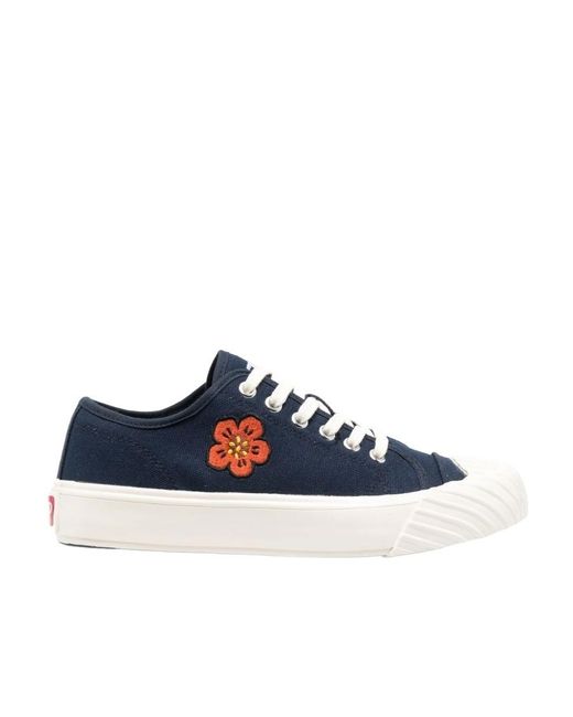 KENZO Blue School Boke Flower Lace-Up Sneakers