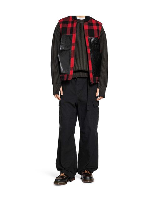 Junya Watanabe Gray Long-Sleeved Crewneck Jumper for men