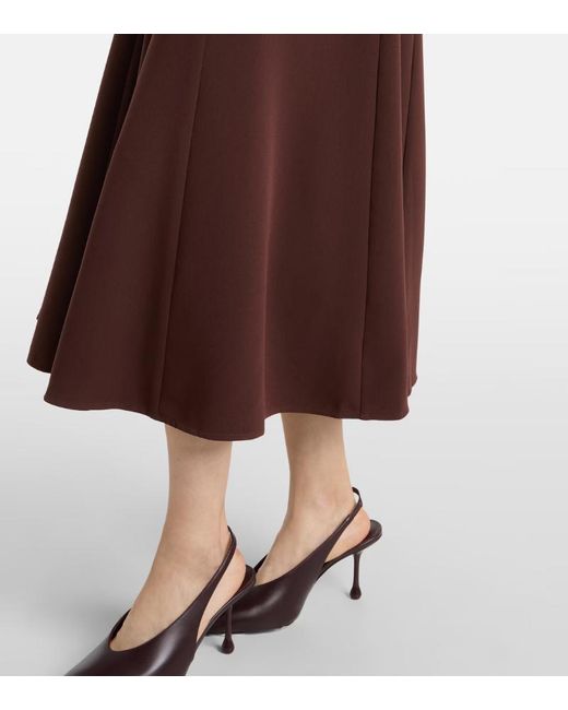 Roland Mouret Brown Embellished Cady Midi Dress