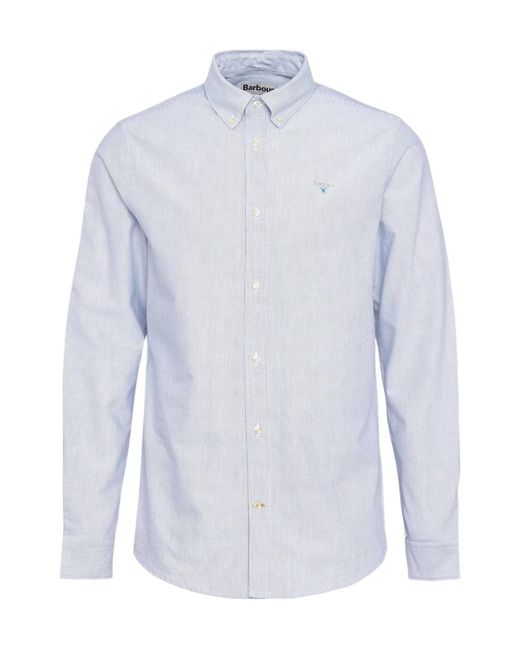 Barbour Blue Striped Oxford Shirt for men