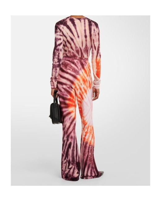 Gabriela Hearst Red Tie-Dye Casual Pants