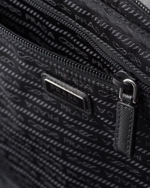 Prada Black Large Re-Nylon Zipper Pouch for men