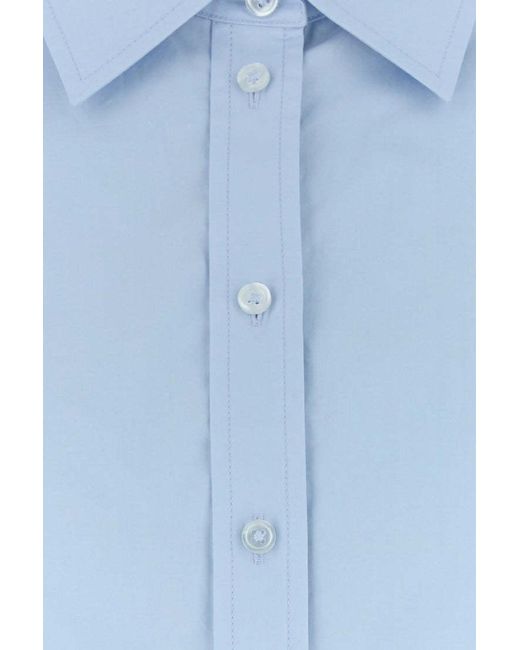 Alexander Wang Blue Long-Sleeved Oversized Shirt