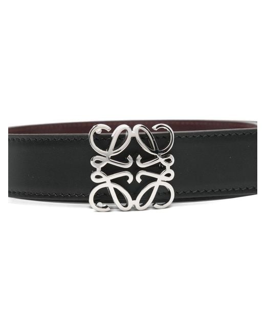 Loewe White Anagram Reversible Belt