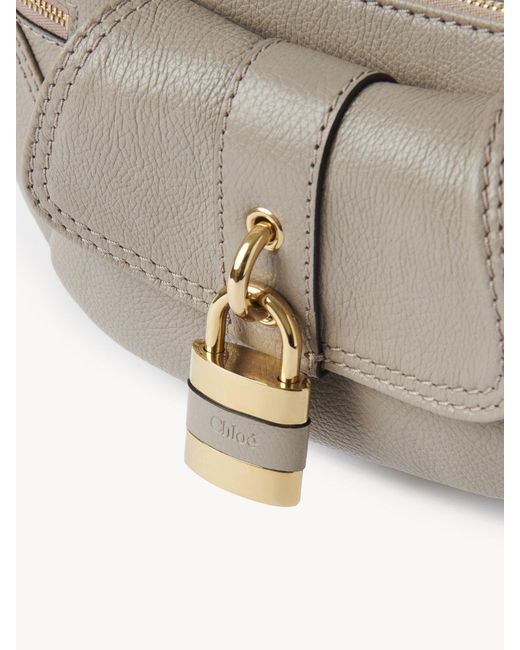 Chloé Gray Chloé The 99 Lock Detailed Shoulder Bag