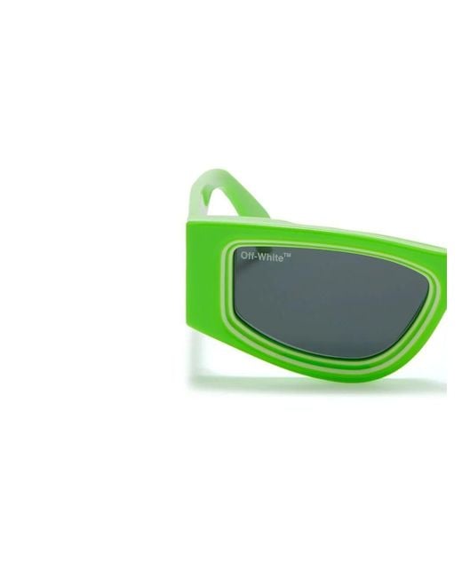 Off-White c/o Virgil Abloh Green Box Logo Sunglasses for men