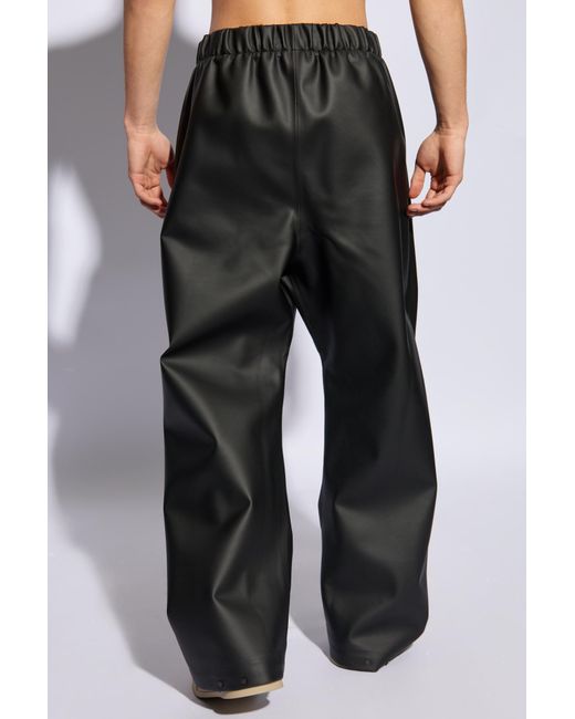 Fear Of God Gray Pleated Wide-Leg Drawstring Trousers for men