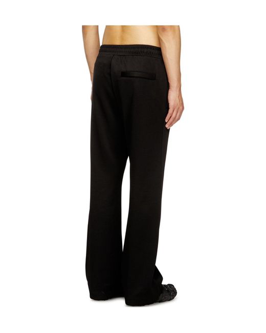 DIESEL Black P-Locking-Do Contrast Piping Track Pants for men