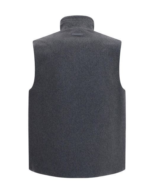 Lardini Blue High Neck Zip Vest for men