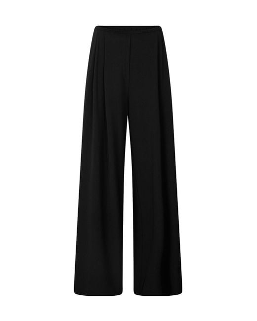 Norma Kamali Black Loose High-Waisted Pants
