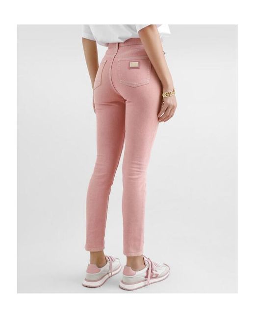 Dolce & Gabbana Pink High Waist Skinny Jeans