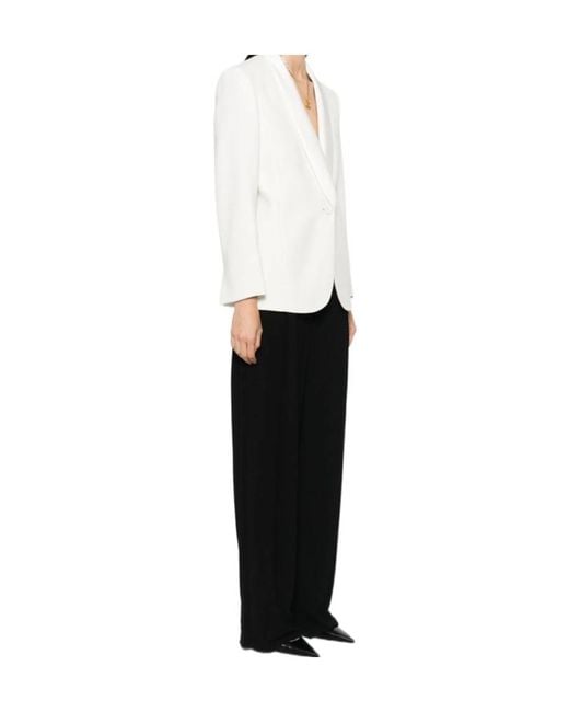Giorgio Armani White Long-Sleeved Suit Jacket