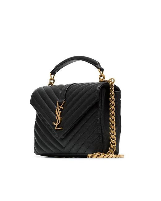 Saint Laurent Black College Medium Shoulder Bag