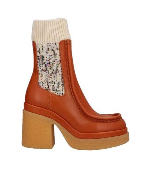 Chloé Brown Ankle Boots