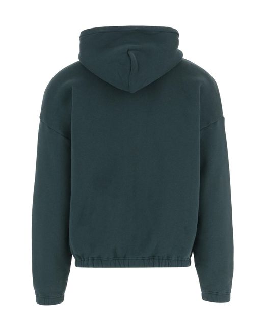 Autry Green Logo-Embroidered Zip-Up Hoodie for men