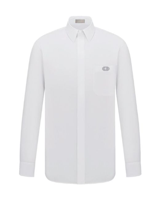 Dior White Long-Sleeved Shirt for men