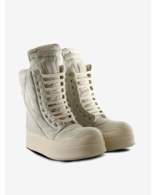 Rick Owens Gray Mega Geobasket Lace-Up Sneakers for men