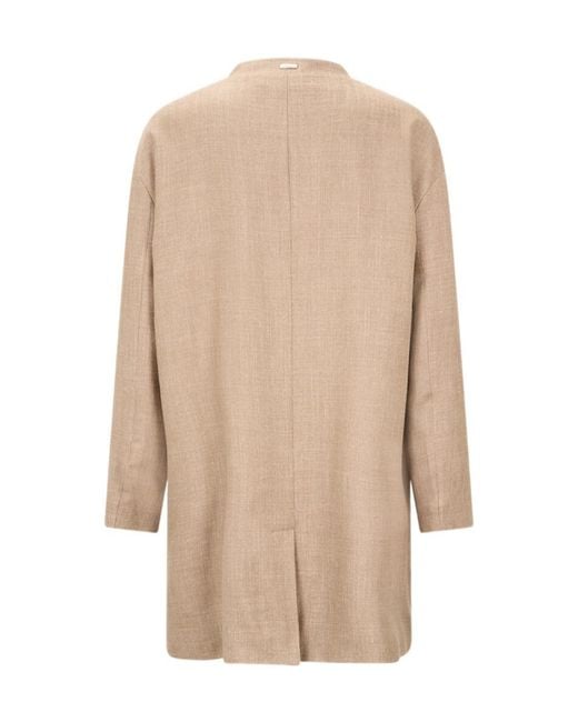 Herno Natural Long-Sleeved Trench Coat