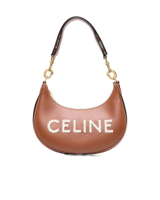 Céline Pink Logo Shoulder Bag
