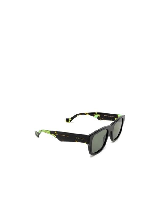 Gucci Green Eyewear Square Frame Sunglasses for men