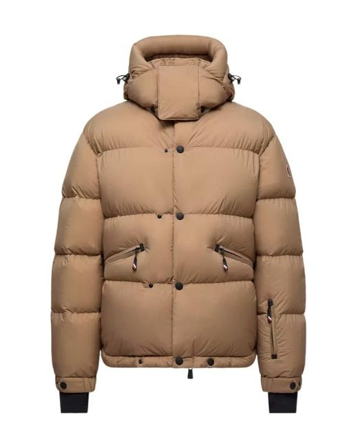 Moncler Brown Grenoble Coraia High Neck Ski Jacket for men