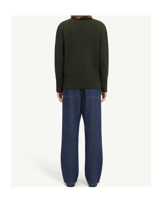 MM6 by Maison Margiela Green Wool Crew-Neck Sweater for men