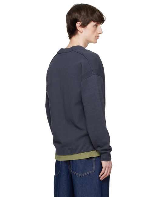 Maison Kitsuné Blue Maison Kitsuné Bold Fox Head Patch Comfort Cardigan for men