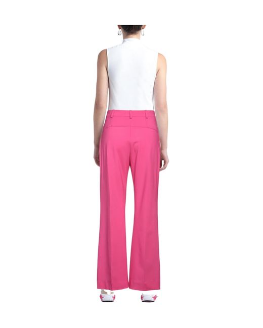 Jacquemus Pink Solid Color Casual Trousers