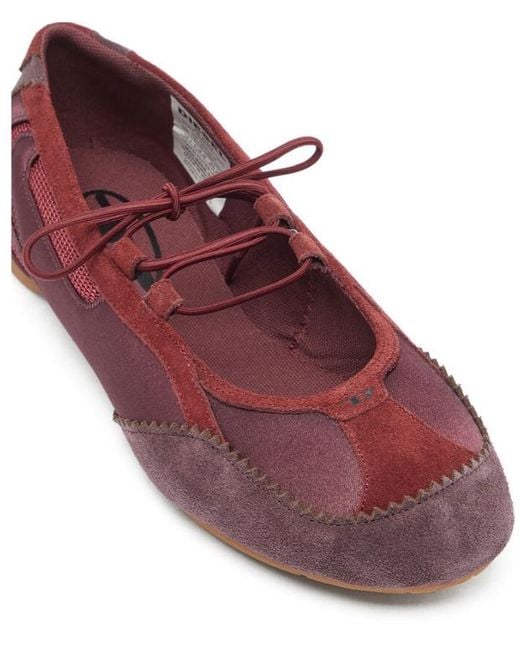 DIESEL Purple D-Mile Lace-Up Ballet Flats