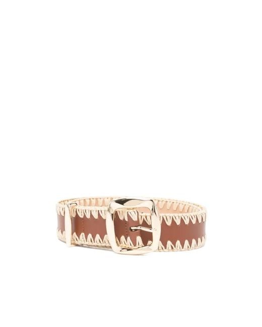 Zimmermann Pink Kaia Woven-Trim Belt