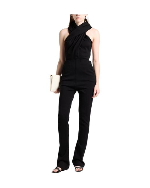 Saint Laurent Black Solid-Color Jumpsuit