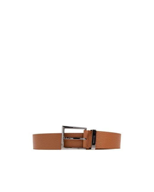 Ferragamo Brown Buckle Belt for men
