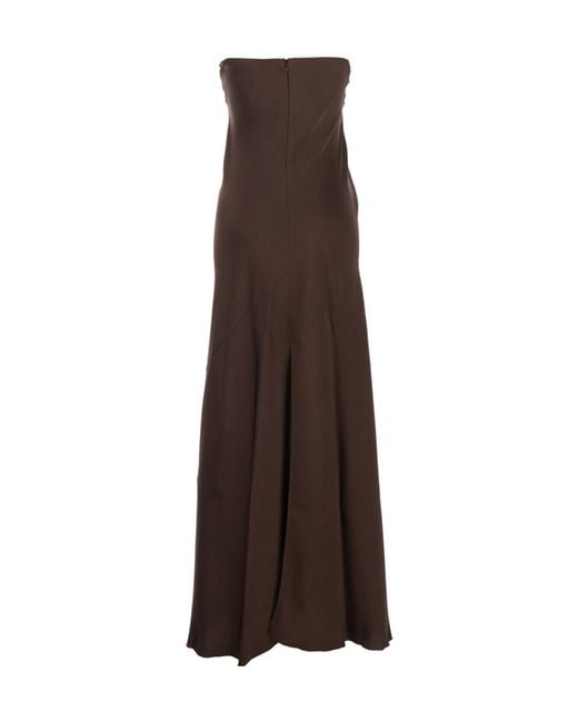 Forte_forte Brown Strapless Column Dress