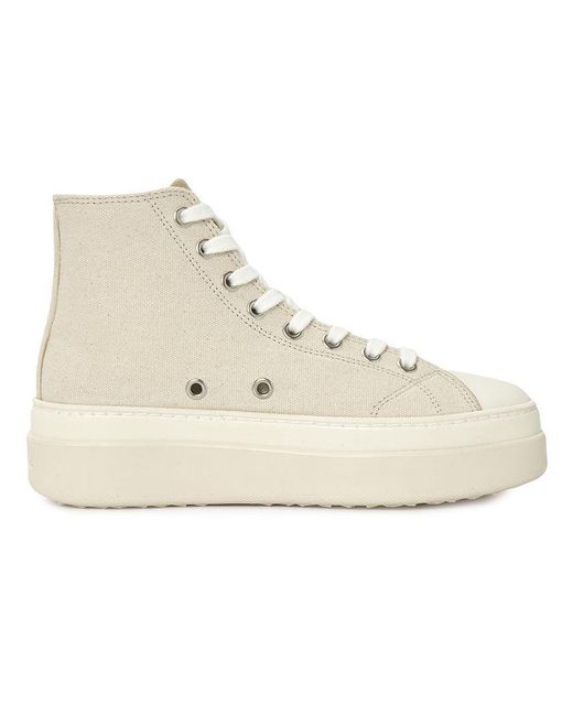 Isabel Marant Natural Austen Logo-Print Sneakers