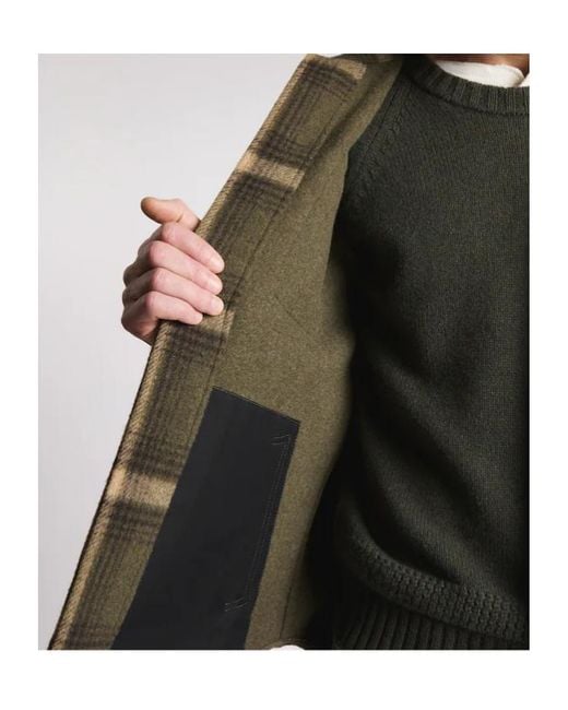 Fay Green Archive Plaid Overshirt Jacket for men