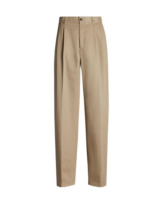 Maison Margiela Natural X Pendleton Logo-Patch Checked-Yoke Trousers