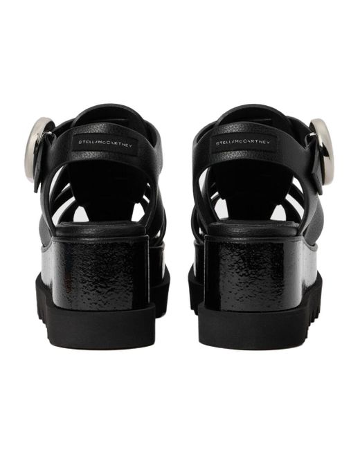 Stella McCartney Black Elyse Platform Sandals