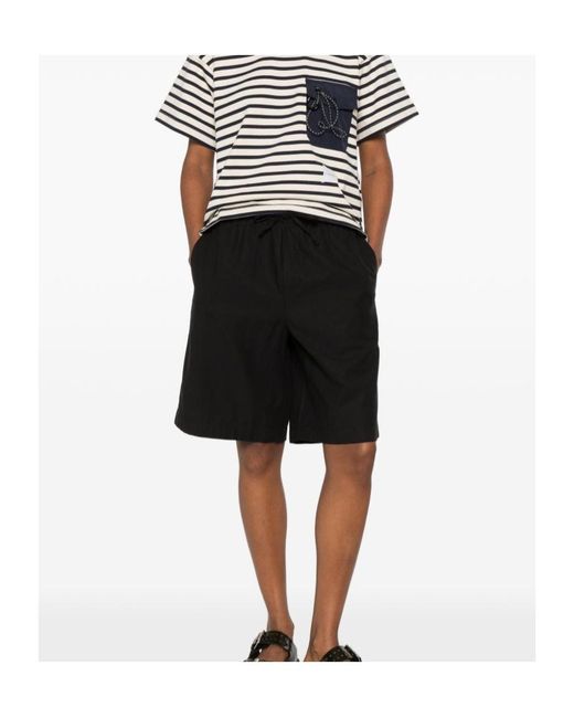 DUNST Black Drawstring-Waist Shorts for men